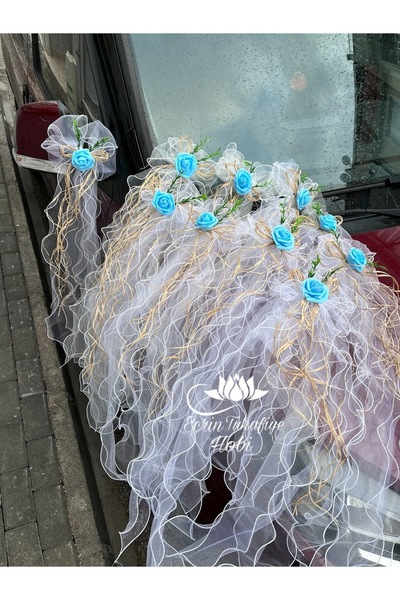 ecrin tuhafiye hobi 10 Adet Düğün Arabası Süsü Gelin Arabası Orkide Konvoy Süsü & Bohça Süsü