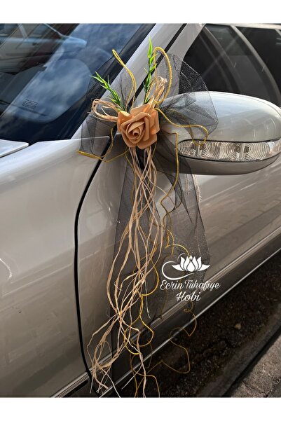 ecrin tuhafiye hobi 10 Adet Düğün Arabası Süsü Gelin Arabası Orkide Konvoy Sü...