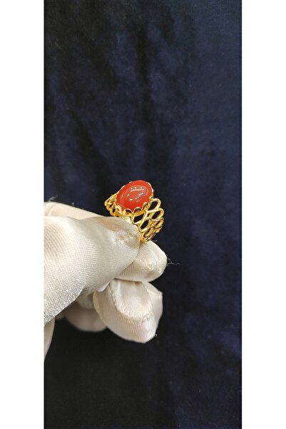 Yıldız Sarraf 14 Ayar Altın Akik Taşlı Yüzük