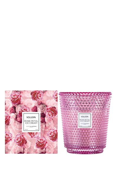 Voluspa Rose Petal Ice Cream 5 Fitilli Mum Lüks ve Uzun Süreli Atmosfer