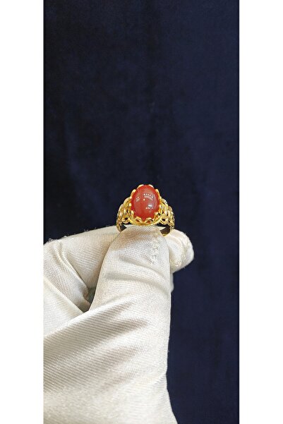 Yıldız Sarraf 14 Ayar Altın Akik Taşlı Yüzük