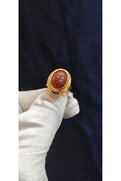 Yıldız Sarraf 14 Ayar Altın Akik Taşlı Yüzük