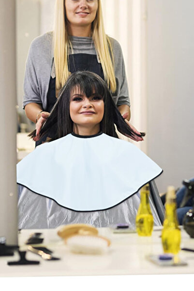 KAŞIKBEY Make up Makyaj Saç Boyası Önlüğü Su Sıvı Geçirmez Saç Serumu Toniği Maskesi Önlüğü Kuaför Önlük