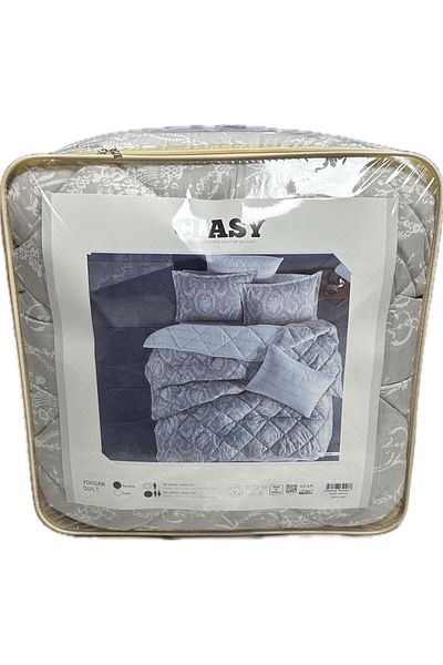 Clasy Ranforce Quilt Sorti Double Gray