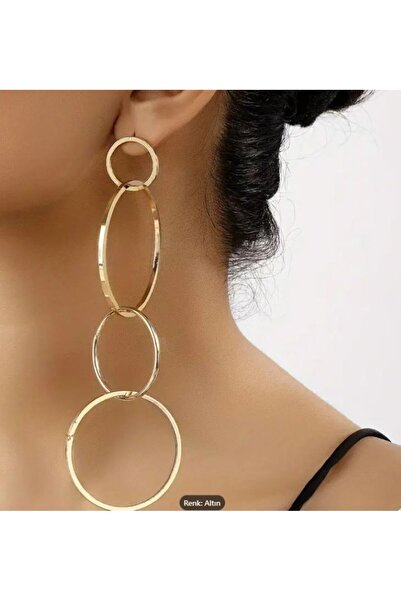 Dgt Luxury Abartılı iç içe Geçmiş Halka Küpeler-Kulak İğnesi Paslanmaz çelik