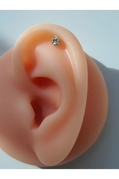 kurukafagift Steel Ball Stone Tragus, Helix, Lop, Cartilage Piercing