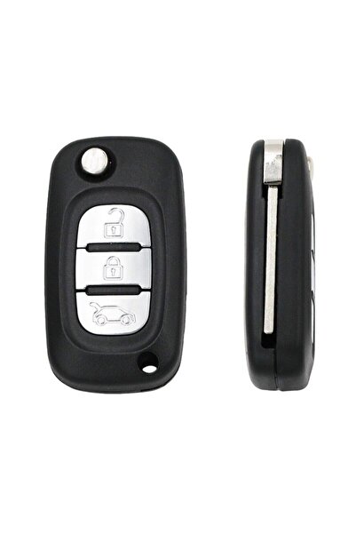 GMA KEYS Renault Fluence Megane3 - Telecomandă pentru mașină cu 3 butoane, recipient pentru chei auto cu capac gol, prima calitate