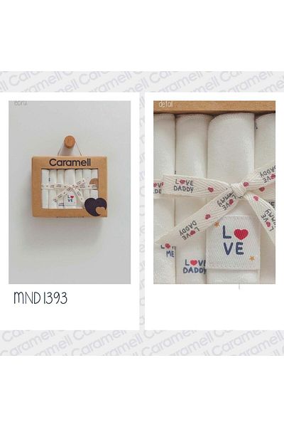 Caramell Incibaby Family Love - Set of 7 Cotton Baby Wipes