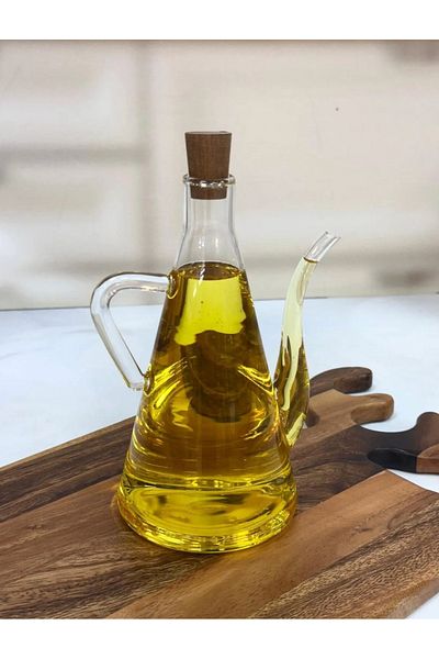 Veliday Napoli Glass Oil Pot with Cork Stopper 500 ml