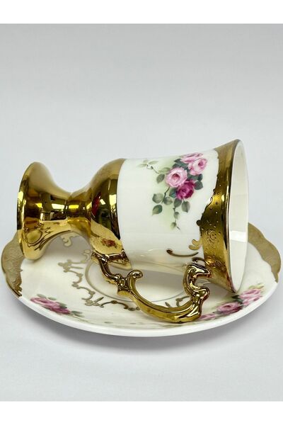 Genel Markalar tek kişilik Beyaz 90cc ayaklı fincan takımı, şık ve kullanışlı...