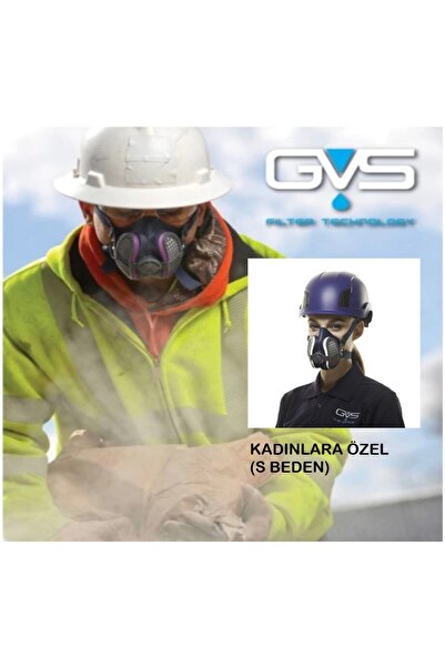 GVS 337 RD Duman Ekzoz İs İçin Aktif Karbonlu FFP3 Yangın Kaçış Yarım Yüz Mas...