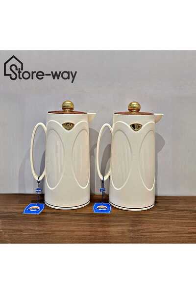 Storeway طقم ترمس مفرغ من الهواء - 1.0+1.0 لتر
