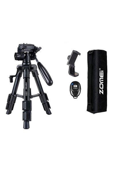zomei Q100 Masaüstü Mini Tripod-Telefon/DSLR/Projeksiyon Uyumlu-Bluetooth Kumanda ve Telefon Tutucu
