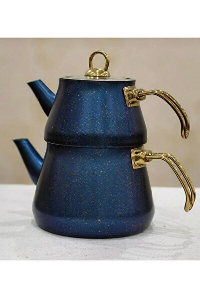 ceramicalife Granit Kaplama Pramit Cam Kapaklı Çaydanlık Siyah