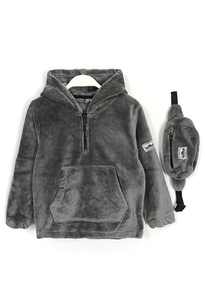 DobaKids Unisex Φούτερ Fleece με κουκούλα για μωρά και παιδιά - Τσάντα τσέπης καγκουρό, καπνιστή