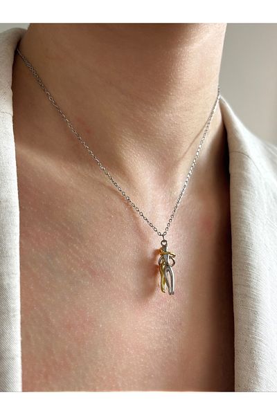Ressia Hugging Double Figure Necklace