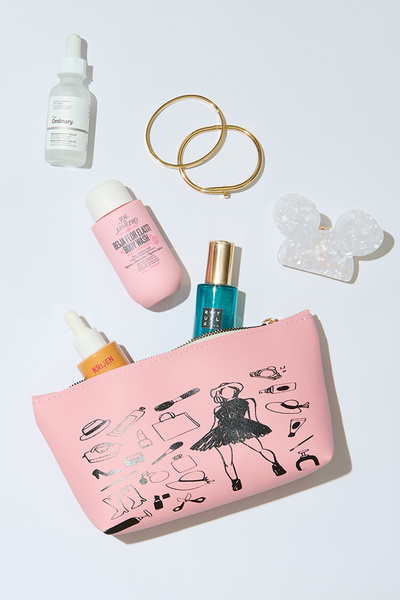 Blessca Makyaj Çantası Pembe Kozmetik Seyahat Valizi Çanta Organizeri Büyük K...