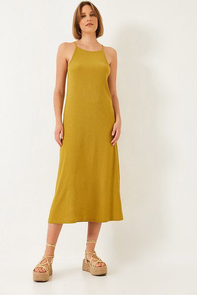 Bianco Lucci Women's Sling Summer Long Knitted Dress 70243 60271033