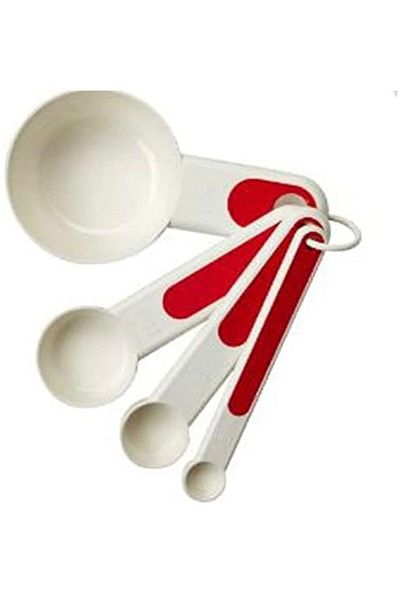 IKEA IKEA Red and White 4 Piece Measuring Cup Set