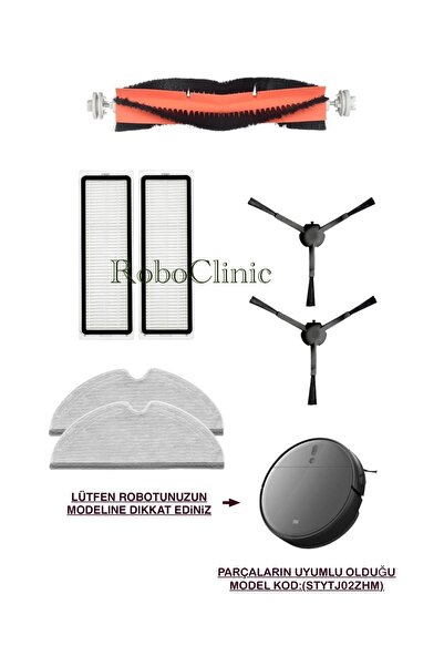 Roboclinic Xiaomi Mop 2 Pro 3D - Set de 7 piese compatibile de perii de schimb și filtru Hepa (ATENȚIE: CU CAMERA-PLUS GLOBAL)