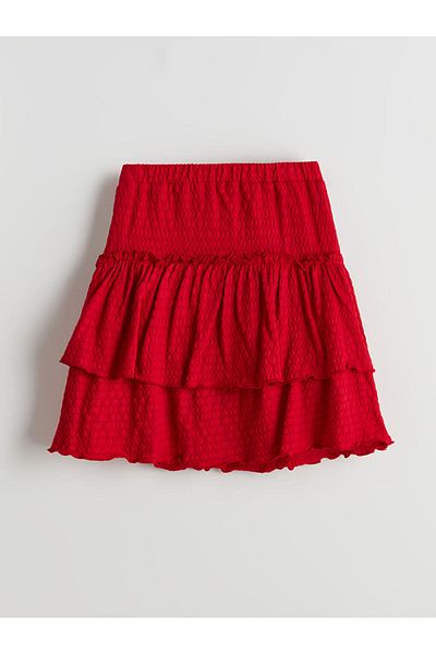 LC Waikiki New Season Elastic Waist Ruffled Girl's Skirt