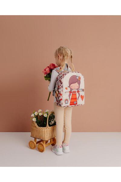 olgaozen Uğur Böceği Temalı M Boy Su Geçirmez Çocuk Çantası –İlkokul, Anaokulu ve Günlük Kullanım