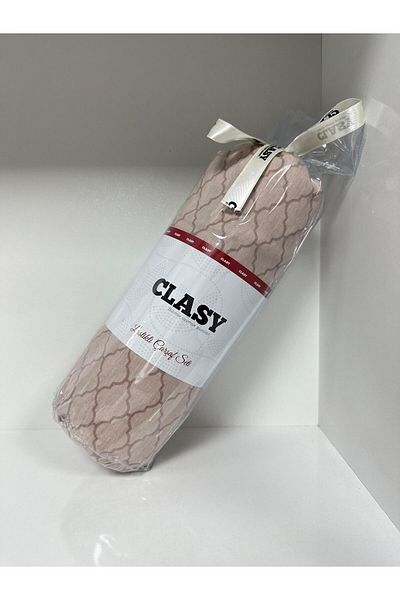 Clasy طقم ملاءات جاهزة مخططة فردية من Ranforce - قهوة حليب Flz2