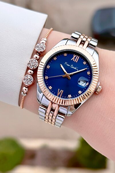 Pierre Cardin Kadranı Lacivert Kordonu Bakır Metalik Renk 2 Yıl Garantili 34 ...