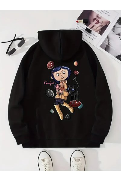 Frisson Hanorac cu tematică Coraline cu glugă pentru femei |