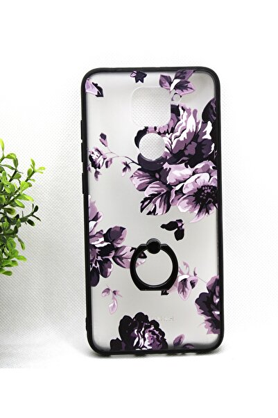 Tezcan Aksesuar Redmi Note 9 Uyumlu Çiçek Desenli Parmak Tutucu Yüzüklü Tasar...