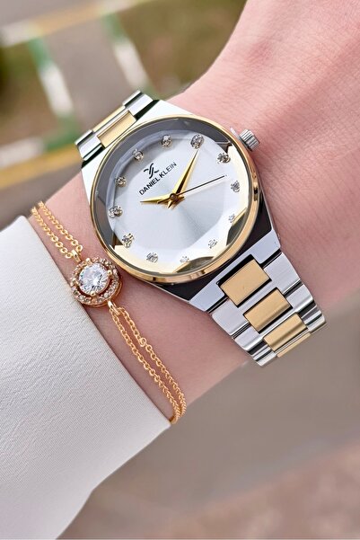 Daniel Klein Gold Gümüş Renk Kadın Kol Saati ve Bileklik
