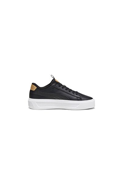 Puma Smash Platform V3 Pop Up 392504 Black- Gold-white