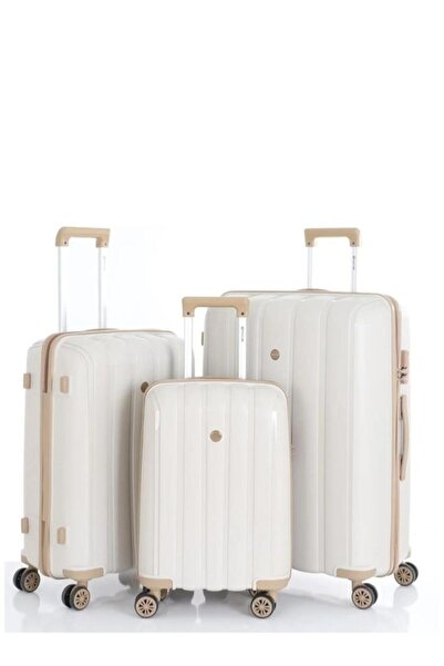 MÇS Mçs Üçlü Polipropilen Valiz Seti V305 - Mçs Kırılmaz Silikon Valiz Set