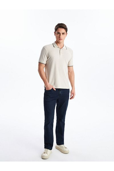 LC Waikiki Ανδρικό κοντομάνικο μπλουζάκι SOUTHBLUE Polo Neck