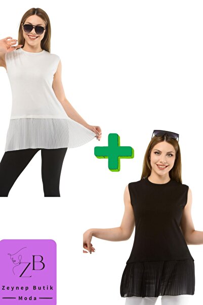 Zeynep Butik Piliseli İçlik Tunik 2'li Paket 1387