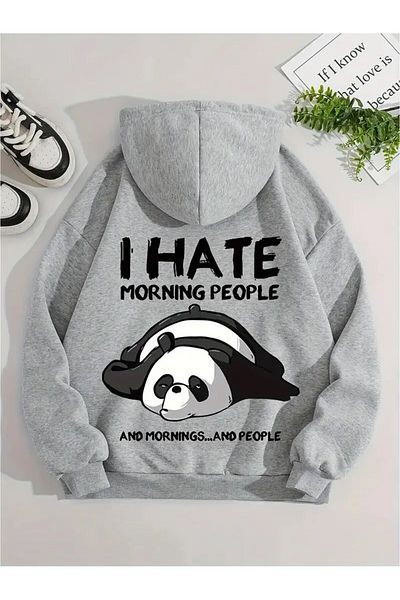LAND MODA Unisex Printed Sweatshirt with Bear