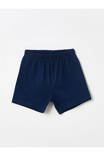 LC Waikiki Lcw Baby Ecru Crew Neck Short Sleeve Printed Baby Boy Pajamas Set with Shorts