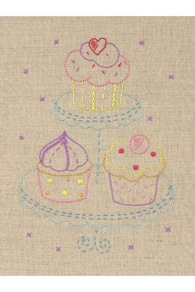 Anchor Cake Patterned Free Embroidery Kit (20X15Cm)