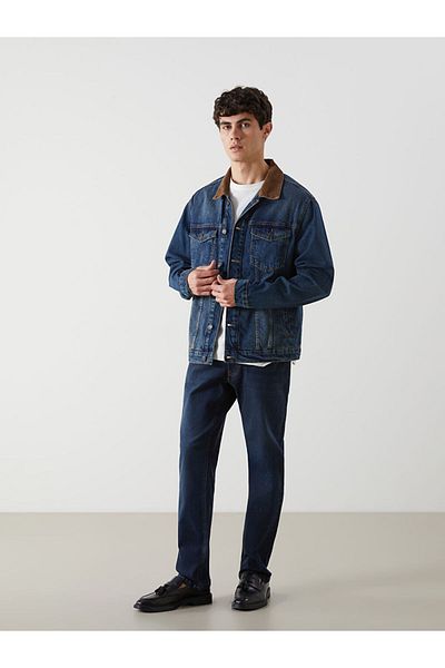 LC Waikiki Jachetă de jeans pentru bărbați cu ajustare standard
