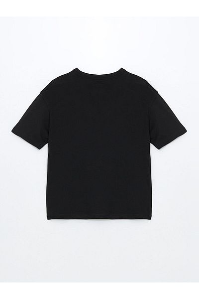 LC Waikiki Tricou pentru băiat din bumbac pieptănat cu decolteu