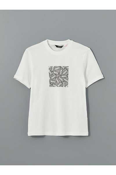 LC Waikiki XSIDE Herren-T-Shirt mit Rundhalsausschnitt aus gekämmter Baumwolle mit Marvel-Aufdruck