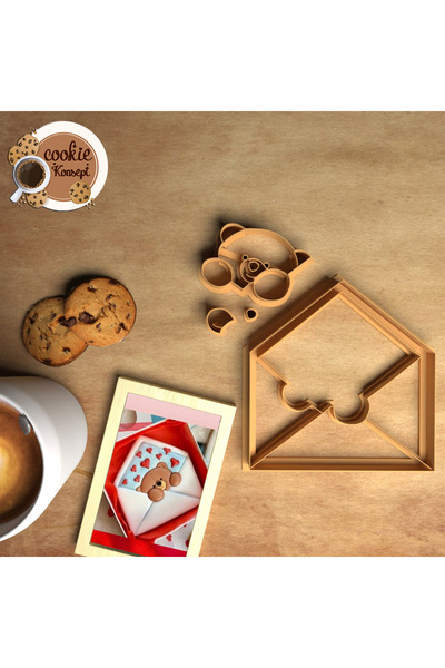 CookieKonsept الحب - ظرف قالب كوكي لعيد الحب |   دمية دب