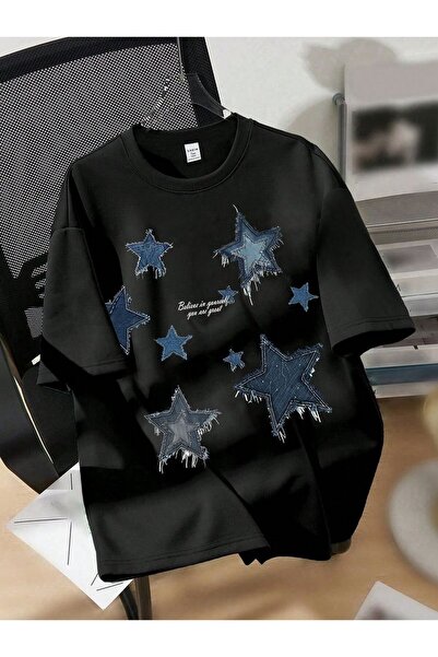 Tarzsokak TRICOU NEGRU CU MODEL CU STELE