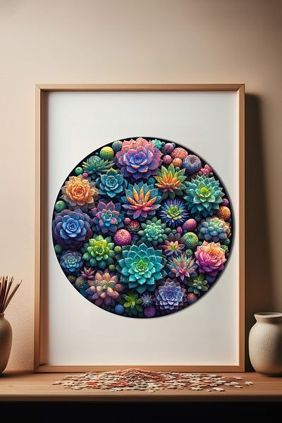 Pinecone أحجية الصور المقطوعة 252 قطعة - حديقة خشبية فريدة من نوعها، 29x29 سم A1-09
