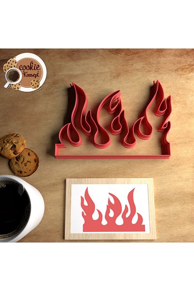CookieKonsept Love - Valentine's Day Cookie Mold Flame # 2