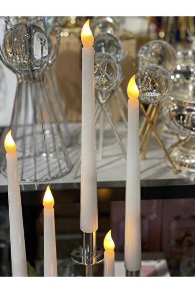 Genel Markalar 2 Adet Pilli Led Şamdan Mumu, Beyaz Led Şamdan Mumu