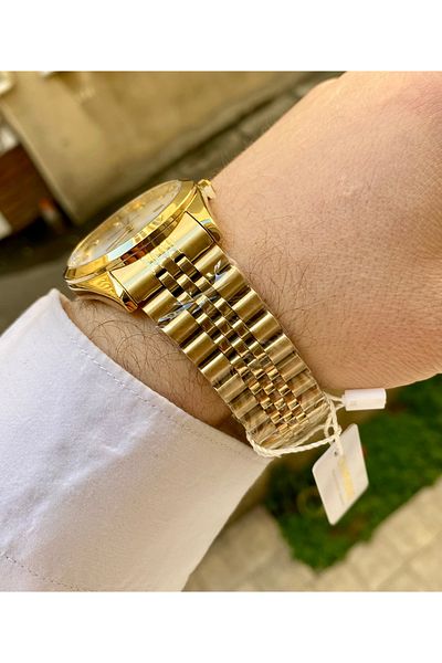 Reward Chaporone Gold Color Steel Waterproof Mens Wrist Watch Bracelet Gift