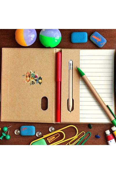 Ororabutik Σετ αυτοκόλλητων Ramadan Bear 46 Pieces - Σετ αυτοκόλλητων Scrapbook Bullet Journal