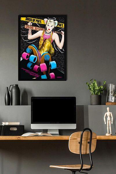Saturn Pictură înrămată Harley Quinn - Pictură poster film Birds Of Prey