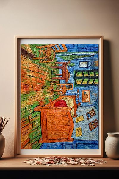 Pinecone غرفة نوم في Van Gogh Arles - بازل خشبي، قطعة فريدة من نوعها، بازل قطع 450 قطعة، 29x39 سم R1-13